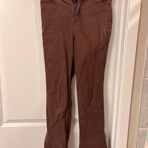 Hollister Women’s Highest-Rise Boot Jeans in Rust Brown